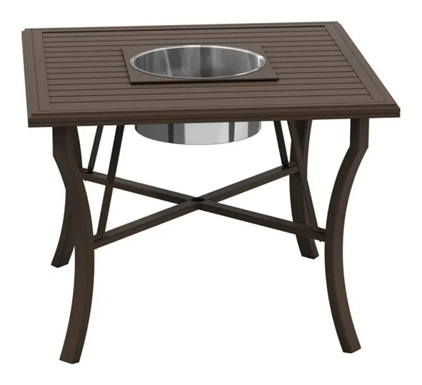 Tropitone 401158BRBK-34 Fire Square Banchetto 48 inch Counter Height Beverage Bucket Table Tropitone 401158BRBK-34 Fire Square Banchetto 48 inch Counter Height Beverage Bucket Table