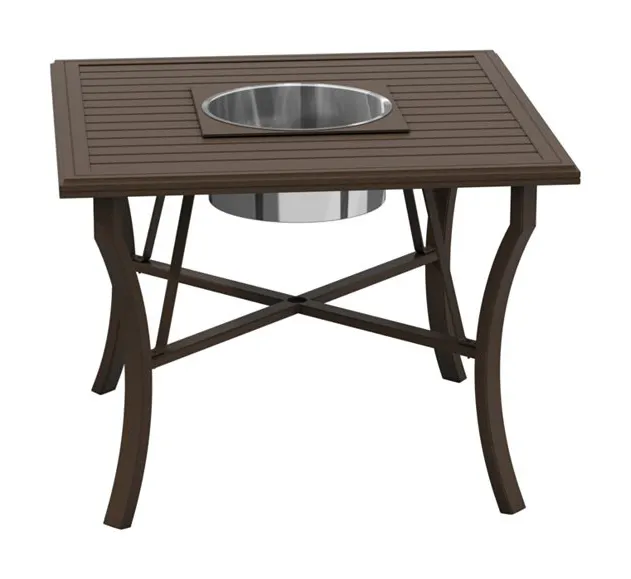 Tropitone 401158BRBK-34 Fire Square Banchetto 48 inch Counter Height Beverage Bucket Table Tropitone 401158BRBK-34 Fire Square Banchetto 48 inch Counter Height Beverage Bucket Table