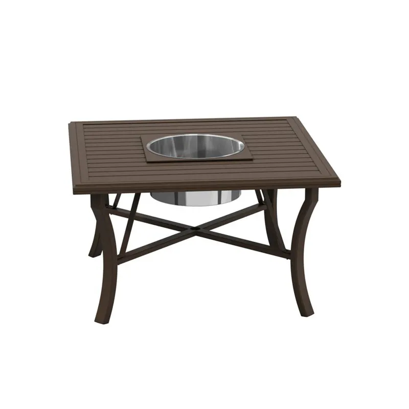Tropitone 401158BRBK Fire Square Banchetto 48 inch Dining Height Beverage Bucket Table