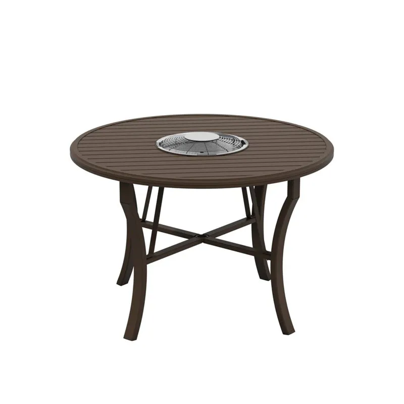 Tropitone 401154FTCH-34 Fire Round Banchetto 54 inch Counter Height Charcoal Table