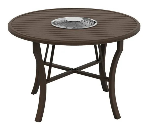 Tropitone 401154FTCH-34 Fire Round Banchetto 54 inch Counter Height Charcoal Table Tropitone 401154FTCH-34 Fire Round Banchetto 54 inch Counter Height Charcoal Table