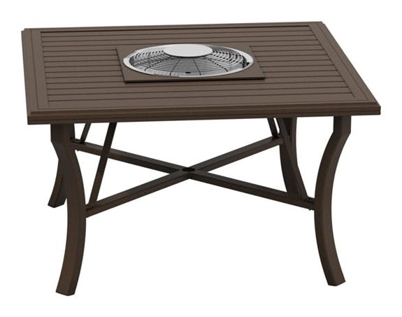 Tropitone 401158FTCH Fire Square Banchetto 48 inch Dining Height Charcoal Table Tropitone 401158FTCH Fire Square Banchetto 48 inch Dining Height Charcoal Table