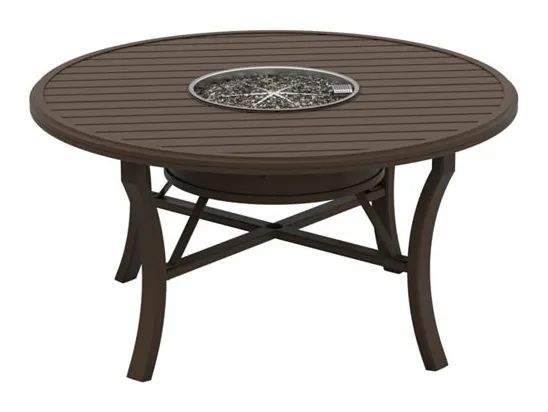 Tropitone 401154FTBL Fire Round Banchetto 54 inch Dining Height Gas Table Tropitone 401154FTBL Fire Round Banchetto 54 inch Dining Height Gas Table