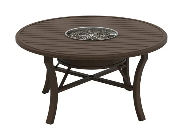 Tropitone 401154FTBL Fire Round Banchetto 54 inch Dining Height Gas Table Tropitone 401154FTBL Fire Round Banchetto 54 inch Dining Height Gas Table