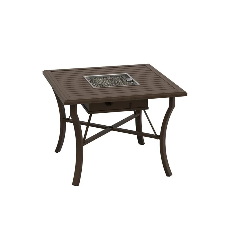 Tropitone 401158FTBL-34 Fire Square Banchetto 48 inch Counter Height Gas Table