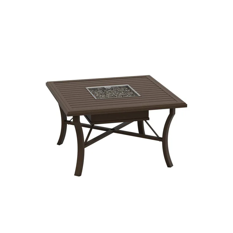 Tropitone 401158FTBL Fire Square Banchetto 48 inch Dining Height Gas Table