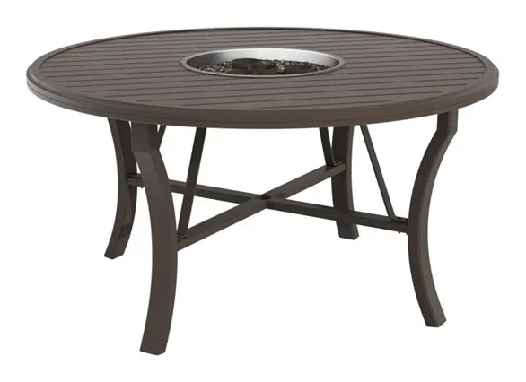 Tropitone 401154FTGL Fire Round Banchetto 54 inch Dining Height Gel Table Tropitone 401154FTGL Fire Round Banchetto 54 inch Dining Height Gel Table