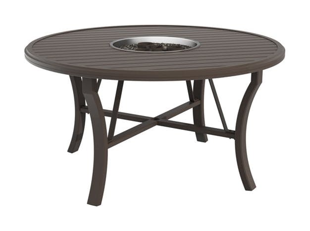 Tropitone 401154FTGL Fire Round Banchetto 54 inch Dining Height Gel Table Tropitone 401154FTGL Fire Round Banchetto 54 inch Dining Height Gel Table