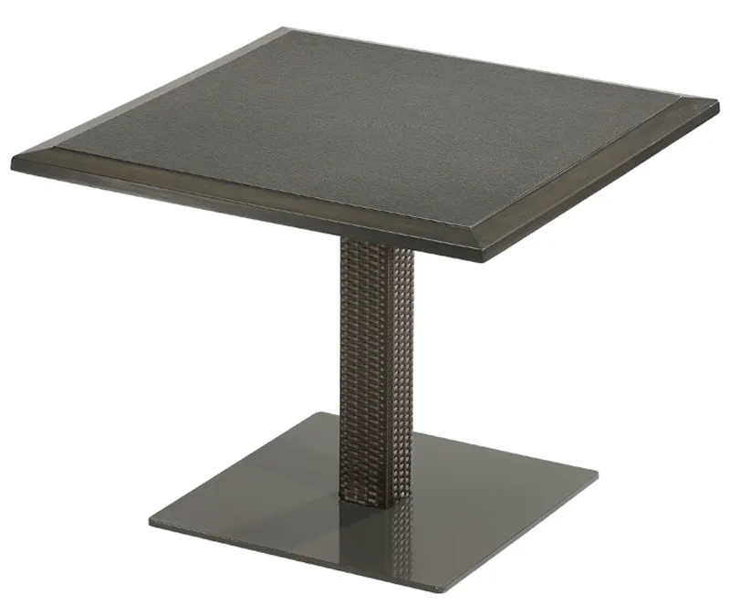 Tropitone 360936B Evo Pedestal Dining Table Woven Base Tropitone 360936B Evo Pedestal Dining Table Woven Base