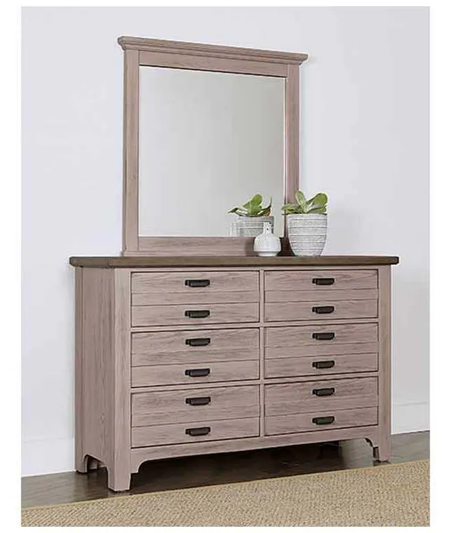 Vaughan Bassett 741-445 Bungalow Home Landscape Mirror Dover Grey Two Tone Vaughan Bassett 741-445 Bungalow Home Landscape Mirror Dover Grey Two Tone