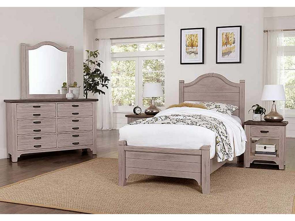 Vaughan Bassett 741-338-833-900 Bungalow Home Twin Arched Bed Dover Grey Two Tone Vaughan Bassett 741-338-833-900 Bungalow Home Twin Arched Bed Dover Grey Two Tone