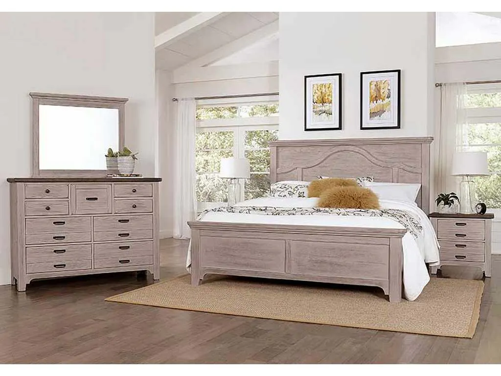 Vaughan Bassett 741-559-955-922 Bungalow Home Queen Mantel Bed Dover Grey Two Tone Vaughan Bassett 741-559-955-922 Bungalow Home Queen Mantel Bed Dover Grey Two Tone