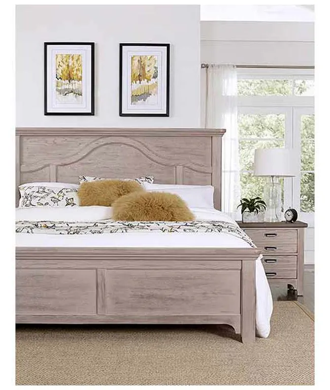 Vaughan Bassett 741-559-955-922 Bungalow Home Queen Mantel Bed Dover Grey Two Tone Vaughan Bassett 741-559-955-922 Bungalow Home Queen Mantel Bed Dover Grey Two Tone