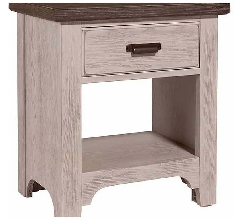 Vaughan Bassett 741-226 Bungalow Home Night Stand 1 Drawer Dover Grey Two Tone Vaughan Bassett 741-226 Bungalow Home Night Stand 1 Drawer Dover Grey Two Tone
