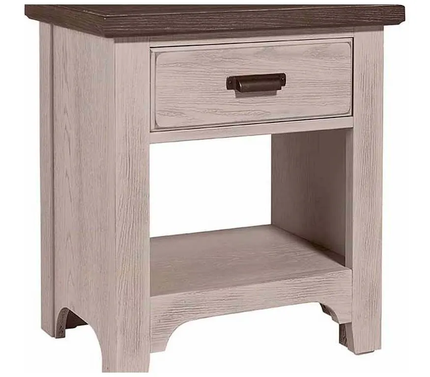 Vaughan Bassett 741-226 Bungalow Home Night Stand 1 Drawer Dover Grey Two Tone Vaughan Bassett 741-226 Bungalow Home Night Stand 1 Drawer Dover Grey Two Tone
