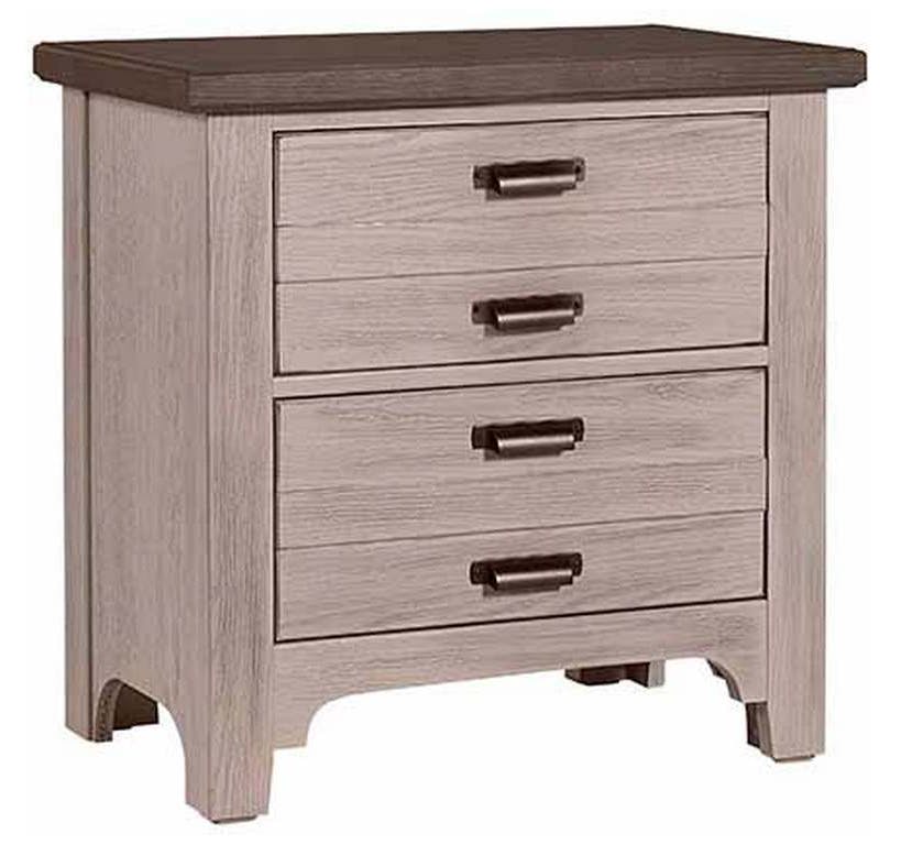 Vaughan Bassett 741-227 Bungalow Home Night Stand 2 Drawer Dover Grey Two Tone Vaughan Bassett 741-227 Bungalow Home Night Stand 2 Drawer Dover Grey Two Tone