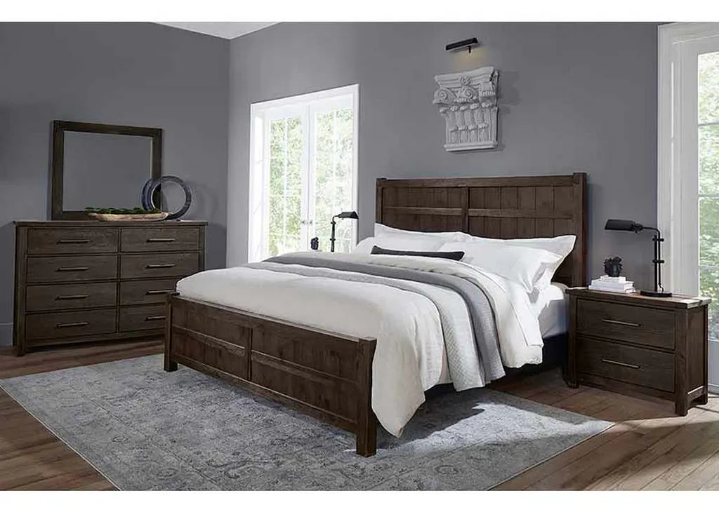 Vaughan Bassett 750-559-955-922 Dovetail Queen Board and Batten Bed Java Vaughan Bassett 750-559-955-922 Dovetail Queen Board and Batten Bed Java