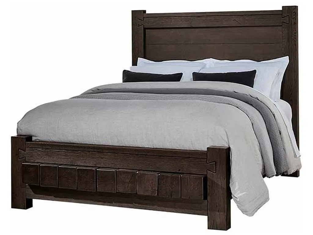 Vaughan Bassett 750-558-155-922 Dovetail Queen Poster Bed with 6×6 FB Java