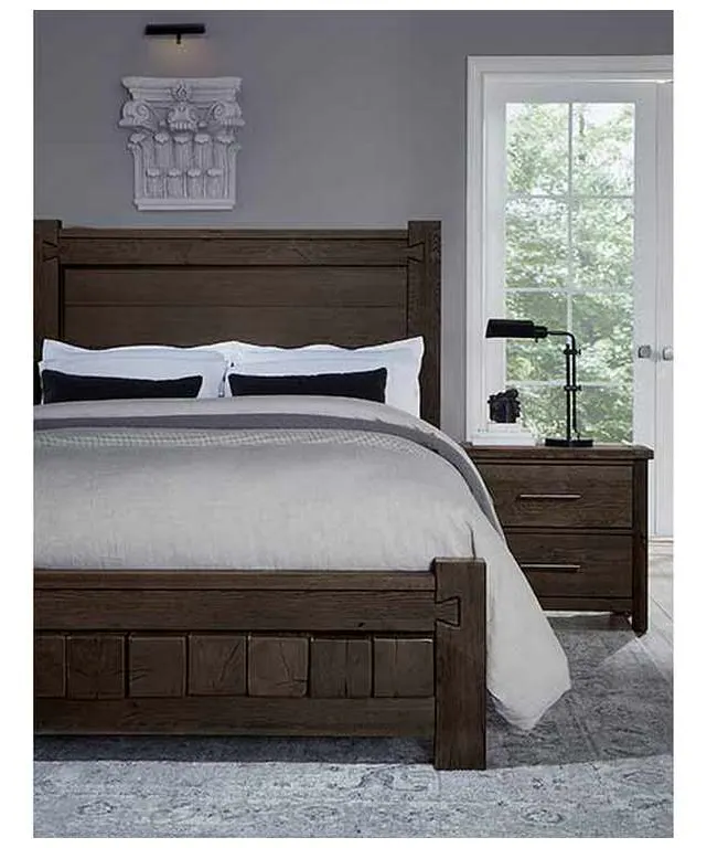 Vaughan Bassett 750-558-155-922 Dovetail Queen Poster Bed with 6x6 FB Java Vaughan Bassett 750-558-155-922 Dovetail Queen Poster Bed with 6x6 FB Java