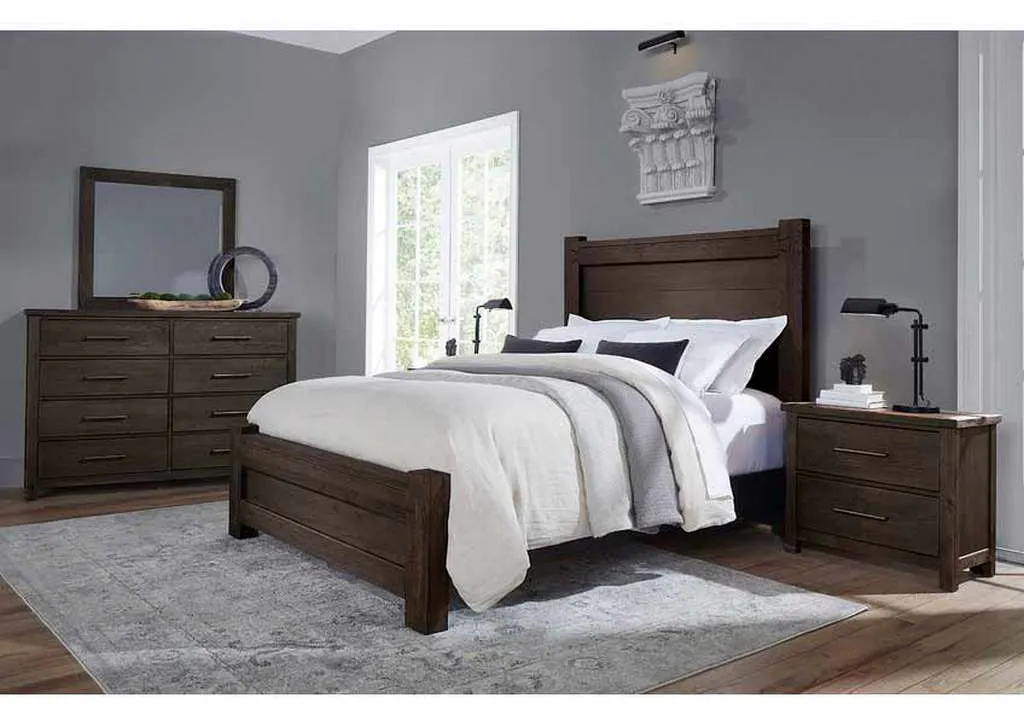 Vaughan Bassett 750-668-866-944-MS2 Dovetail Cal King Poster Bed with Poster FB Java Vaughan Bassett 750-668-866-944-MS2 Dovetail Cal King Poster Bed with Poster FB Java