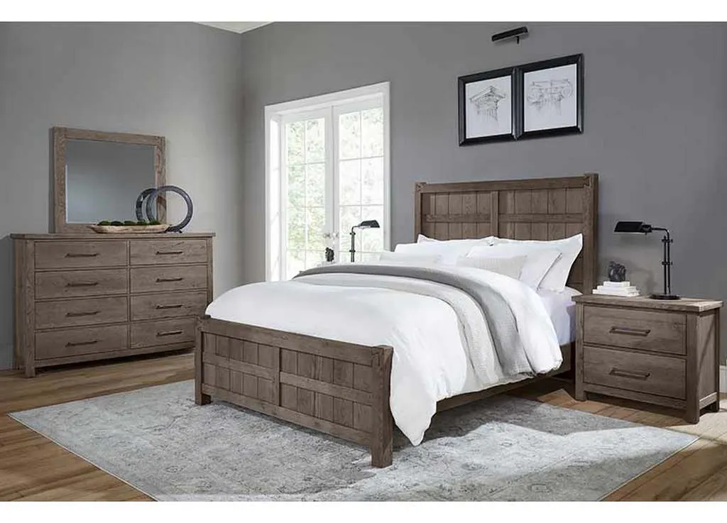 Vaughan Bassett 751-559-955-922 Dovetail Queen Board and Batten Bed Mystic Grey Vaughan Bassett 751-559-955-922 Dovetail Queen Board and Batten Bed Mystic Grey