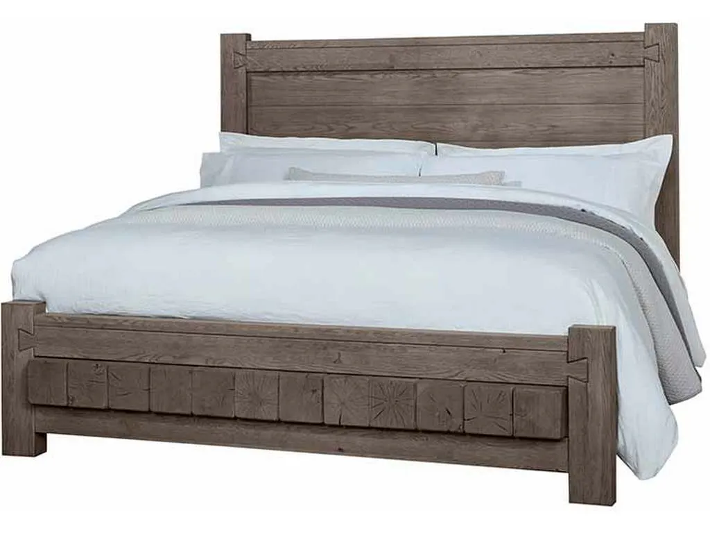 Vaughan Bassett 751-558-155-922 Dovetail Queen Poster Bed with 6×6 FB Mystic Grey