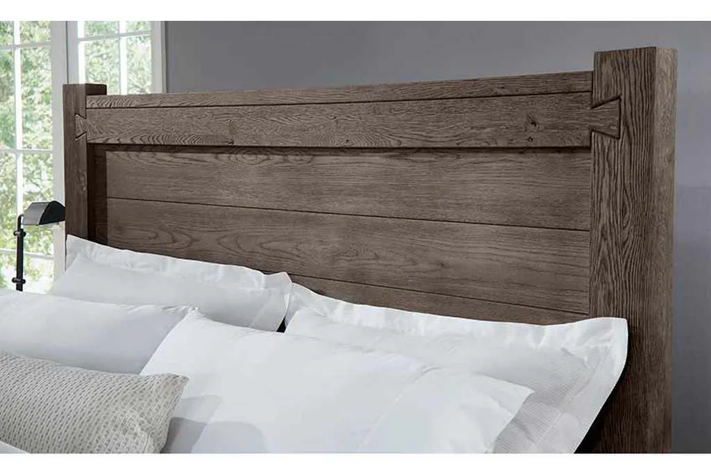 Vaughan Bassett 751-668-166-922-MS2 Dovetail King Poster Bed with 6x6 FB Mystic Grey Vaughan Bassett 751-668-166-922-MS2 Dovetail King Poster Bed with 6x6 FB Mystic Grey