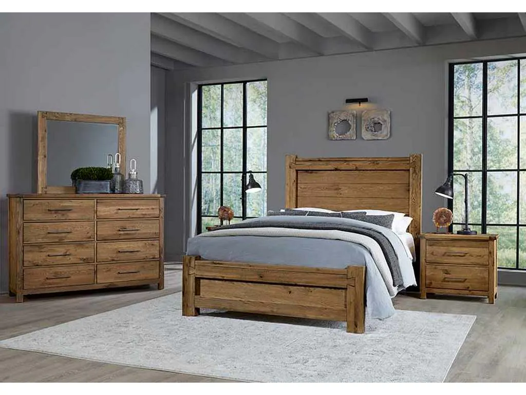 Vaughan Bassett 752-668-866-944-MS2 Dovetail Cal King Poster Bed with Poster FB Natural Vaughan Bassett 752-668-866-944-MS2 Dovetail Cal King Poster Bed with Poster FB Natural