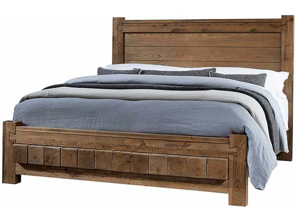 Vaughan Bassett 752-558-155-922 Dovetail Queen Poster Bed with 6×6 FB Natural