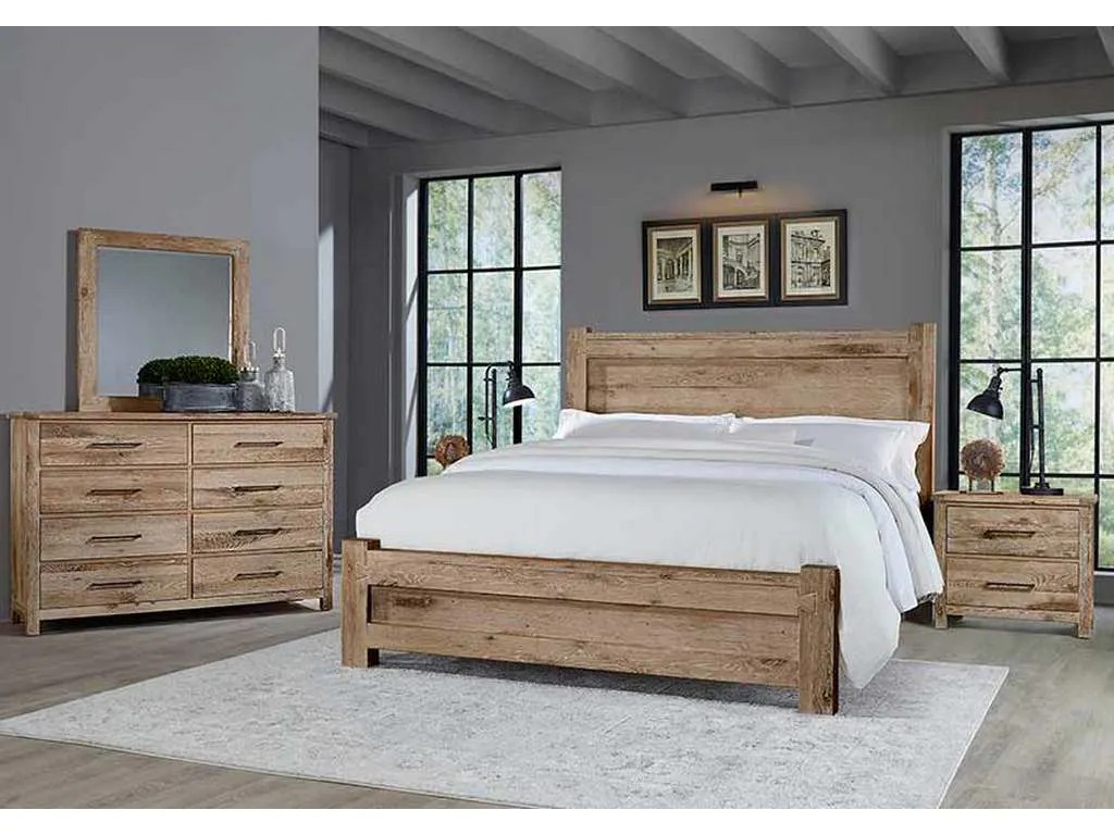 Vaughan Bassett 754-558-855-922 Dovetail Queen Poster Bed with Poster FB Sun Bleached White Vaughan Bassett 754-558-855-922 Dovetail Queen Poster Bed with Poster FB Sun Bleached White