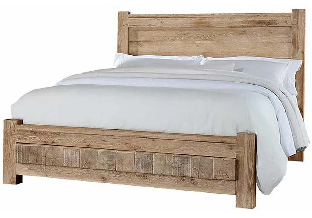 Vaughan Bassett 754-668-166-922-MS2 Dovetail King Poster Bed with 6x6 FB Sun Bleached White Vaughan Bassett 754-668-166-922-MS2 Dovetail King Poster Bed with 6x6 FB Sun Bleached White