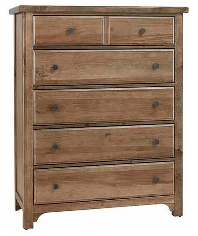 Vaughan Bassett 800-115 Cool Farmhouse Chest 5 Drawer Natural Vaughan Bassett 800-115 Cool Farmhouse Chest 5 Drawer Natural