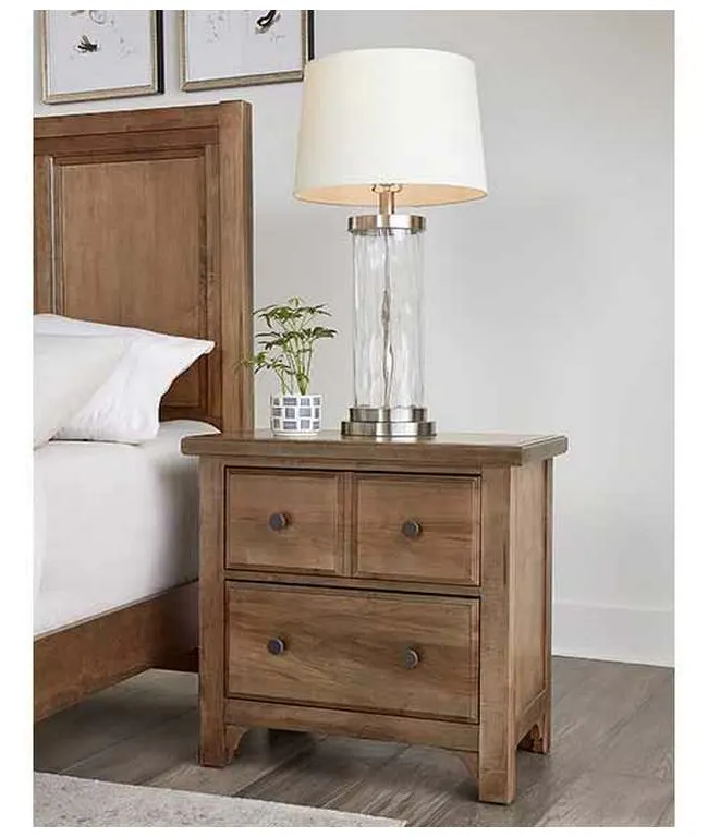 Vaughan Bassett 800-227 Cool Farmhouse Night Stand 2 Drawer Natural Vaughan Bassett 800-227 Cool Farmhouse Night Stand 2 Drawer Natural