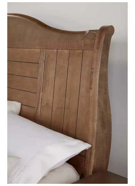 Vaughan Bassett 800-663-066B-502-666 Cool Farmhouse King Sleigh Bed with Storage Footboard Natural Vaughan Bassett 800-663-066B-502-666 Cool Farmhouse King Sleigh Bed with Storage Footboard Natural