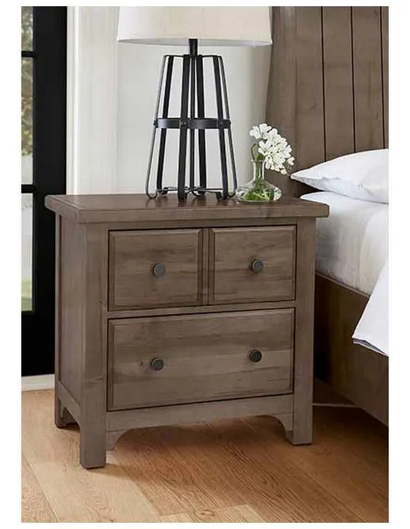 Vaughan Bassett 801-227 Cool Farmhouse Night Stand 2 Drawer Grey Vaughan Bassett 801-227 Cool Farmhouse Night Stand 2 Drawer Grey