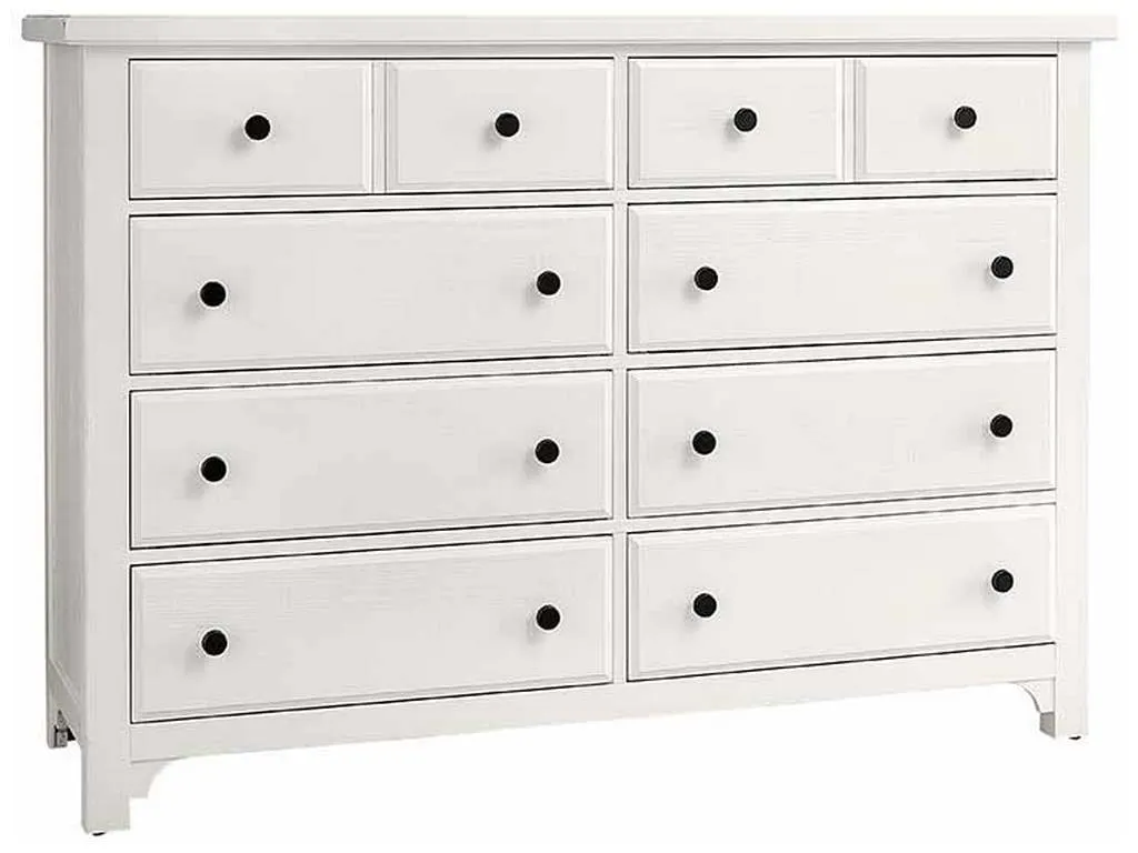 Vaughan Bassett 804-002 Cool Farmhouse Dresser 8 Drawer Soft White