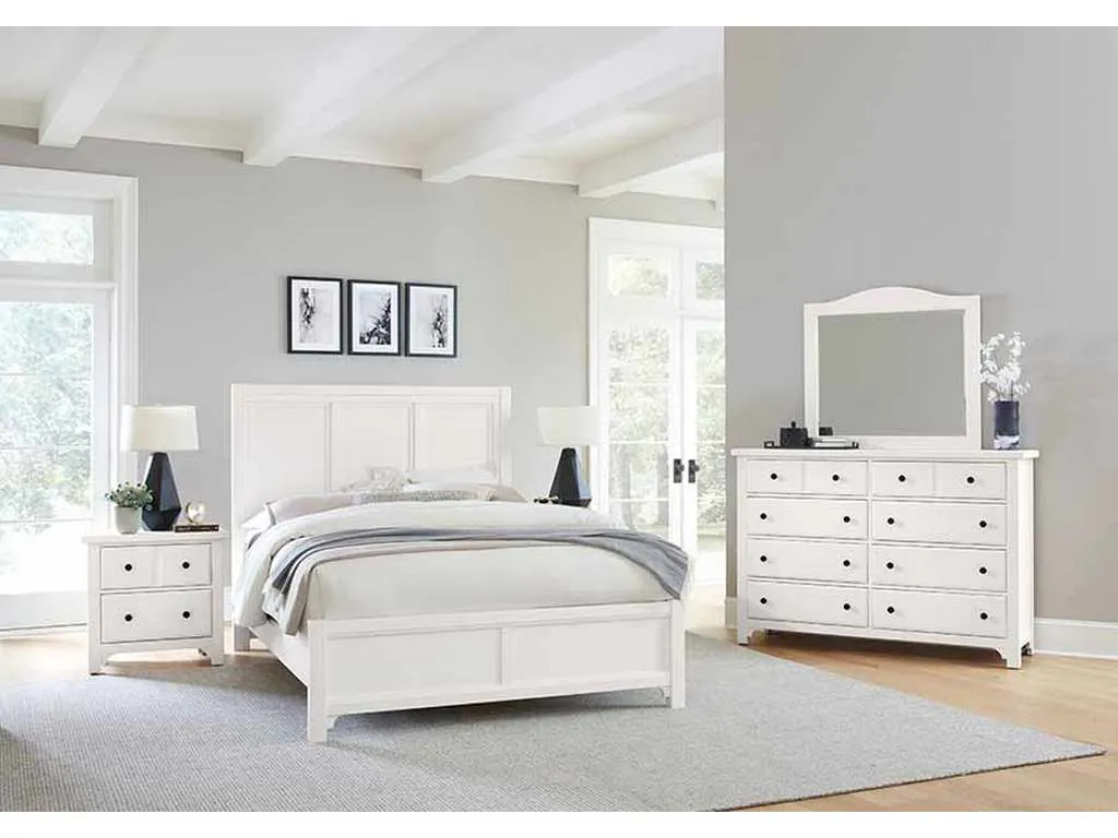 Vaughan Bassett 804-227 Cool Farmhouse Night Stand 2 Drawer Soft White Vaughan Bassett 804-227 Cool Farmhouse Night Stand 2 Drawer Soft White