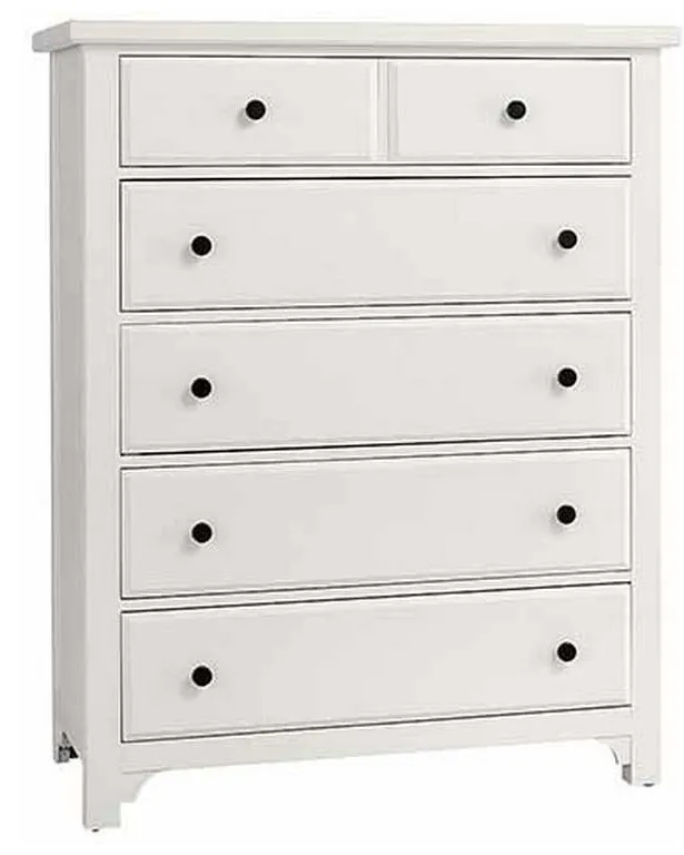 Vaughan Bassett 804-115 Cool Farmhouse Chest 5 Drawer Soft White Vaughan Bassett 804-115 Cool Farmhouse Chest 5 Drawer Soft White