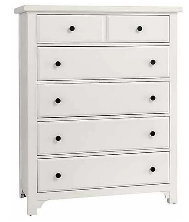 Vaughan Bassett 804-115 Cool Farmhouse Chest 5 Drawer Soft White Vaughan Bassett 804-115 Cool Farmhouse Chest 5 Drawer Soft White