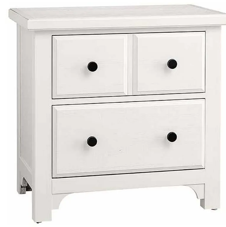 Vaughan Bassett 804-227 Cool Farmhouse Night Stand 2 Drawer Soft White Vaughan Bassett 804-227 Cool Farmhouse Night Stand 2 Drawer Soft White