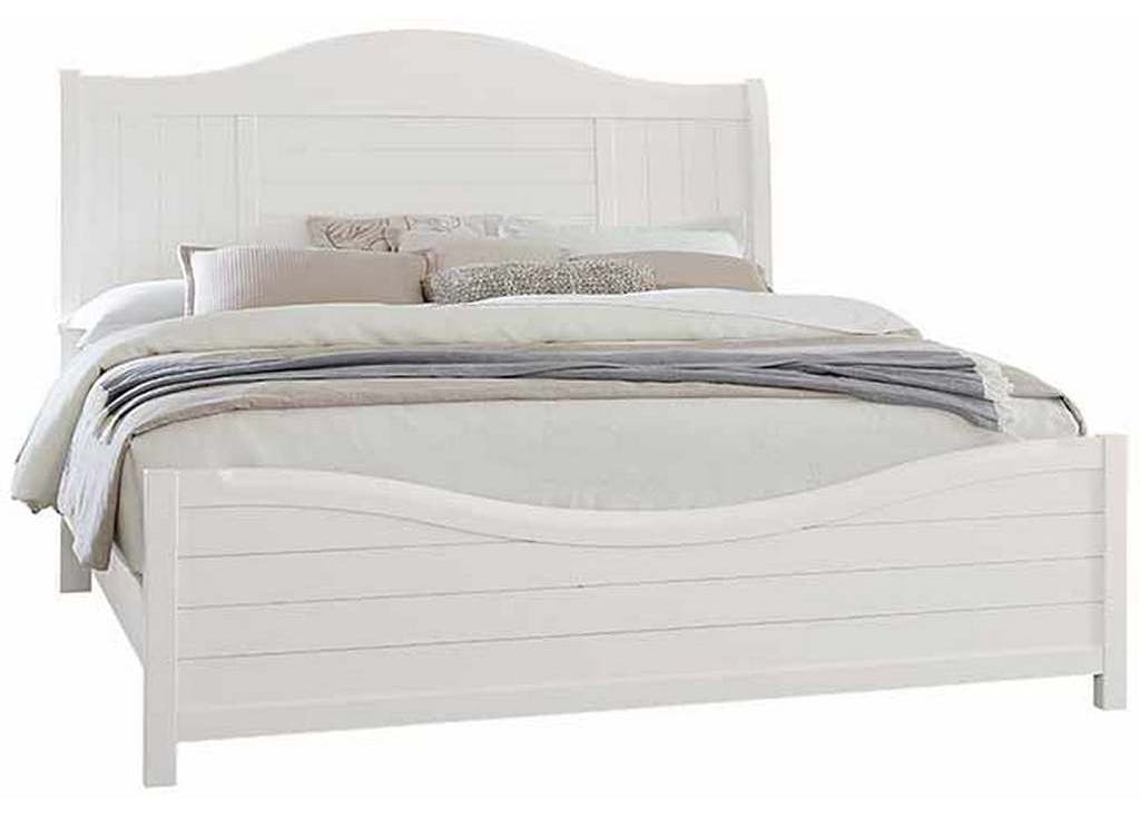 Vaughan Bassett 804-663-366-922-MS1 Cool Farmhouse King Sleigh Bed Soft White Vaughan Bassett 804-663-366-922-MS1 Cool Farmhouse King Sleigh Bed Soft White