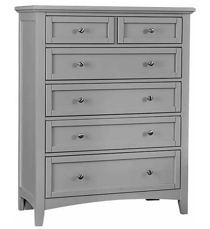Vaughan Bassett BB26-115 Bonanza 5 Drawer Storage Chest Gray Vaughan Bassett BB26-115 Bonanza 5 Drawer Storage Chest Gray
