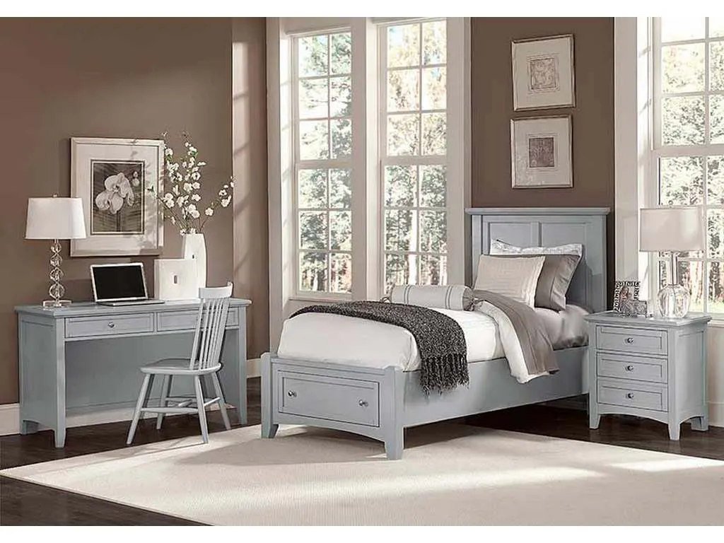 Vaughan Bassett BB26-778 Bonanza 2 Drawer Laptop Tablet Desk with Charging Station Gray Vaughan Bassett BB26-778 Bonanza 2 Drawer Laptop Tablet Desk with Charging Station Gray