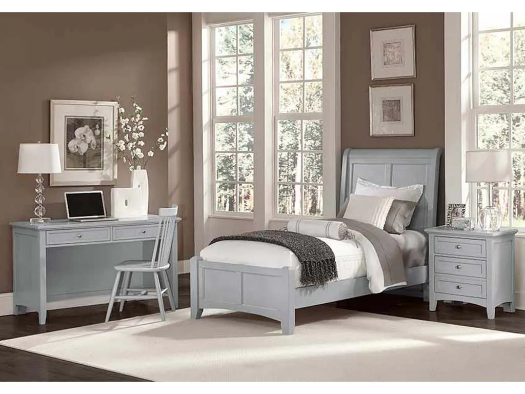 Vaughan Bassett BB26-778 Bonanza 2 Drawer Laptop Tablet Desk with Charging Station Gray Vaughan Bassett BB26-778 Bonanza 2 Drawer Laptop Tablet Desk with Charging Station Gray