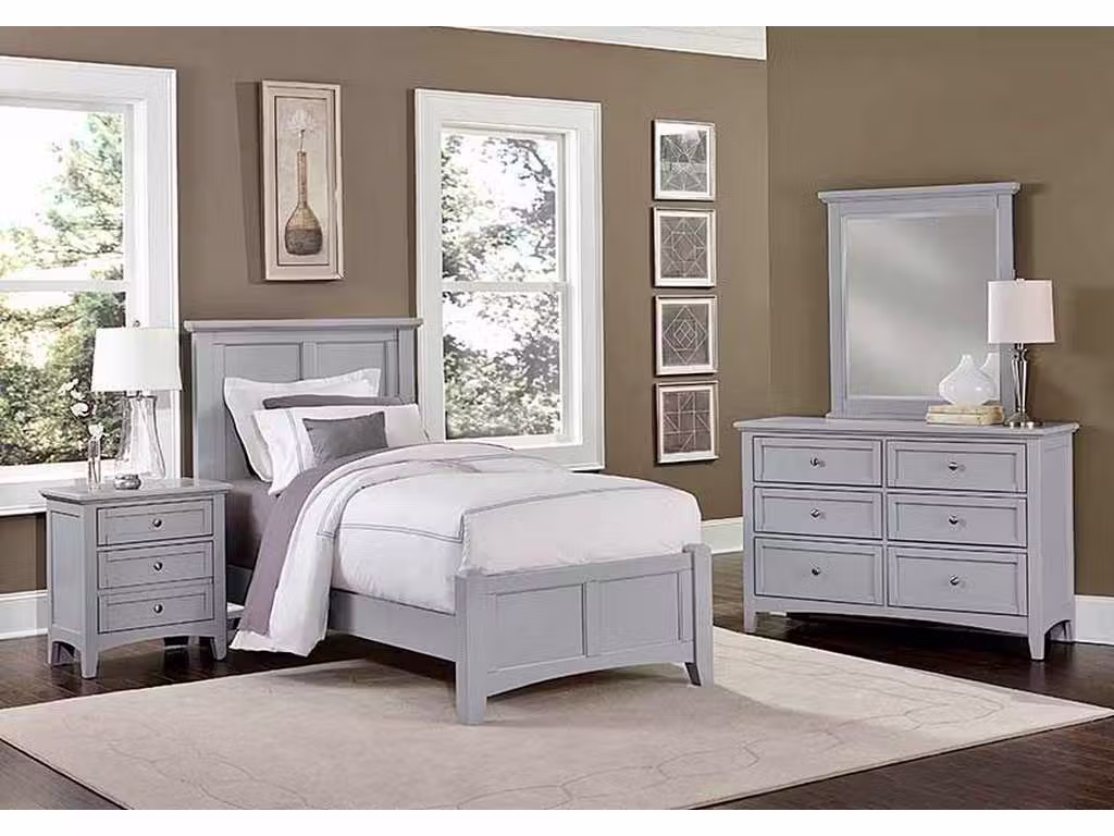 Vaughan Bassett BB26-338-833-900 Bonanza Twin Mansion Bed Gray Vaughan Bassett BB26-338-833-900 Bonanza Twin Mansion Bed Gray