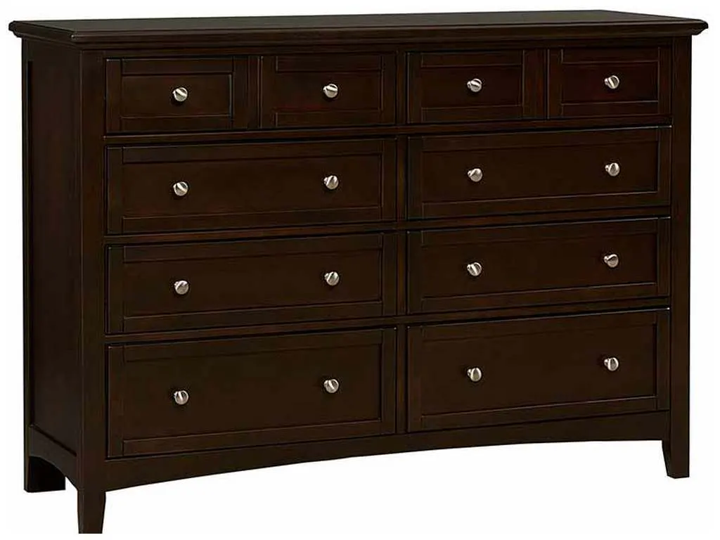 Vaughan Bassett BB27-002 Bonanza 8 Drawer Storage Dresser Merlot Vaughan Bassett BB27-002 Bonanza 8 Drawer Storage Dresser Merlot