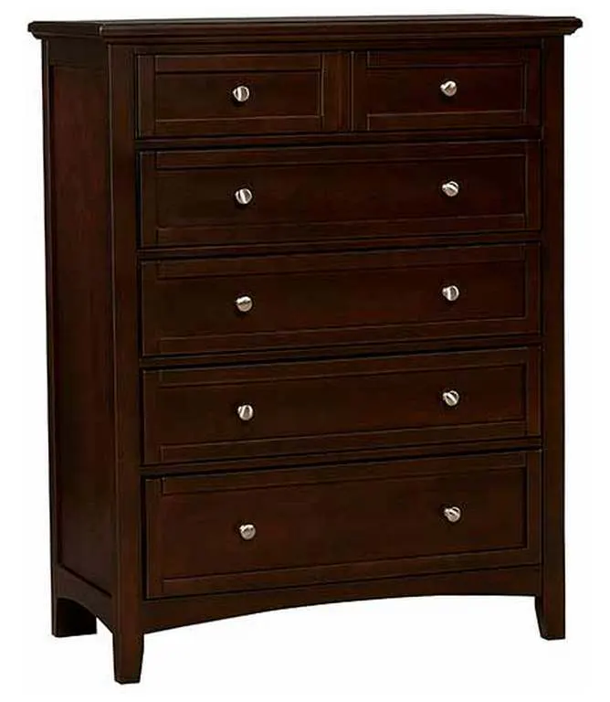 Vaughan Bassett BB27-115 Bonanza 5 Drawer Storage Chest Merlot Vaughan Bassett BB27-115 Bonanza 5 Drawer Storage Chest Merlot