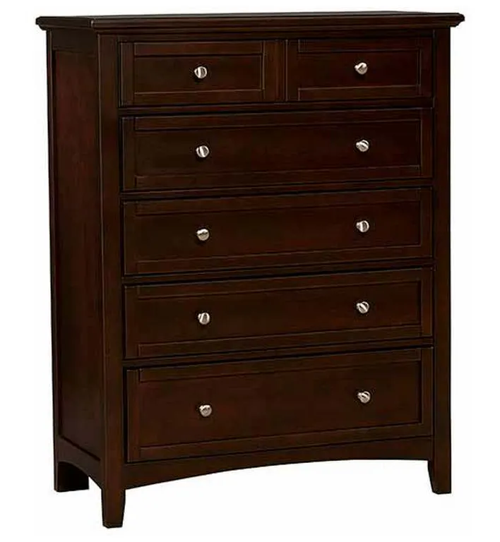 Vaughan Bassett BB27-115 Bonanza 5 Drawer Storage Chest Merlot Vaughan Bassett BB27-115 Bonanza 5 Drawer Storage Chest Merlot