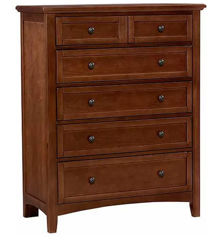 Vaughan Bassett BB28-115 Bonanza 5 Drawer Storage Chest Cherry Vaughan Bassett BB28-115 Bonanza 5 Drawer Storage Chest Cherry