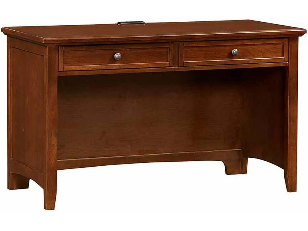 Vaughan Bassett BB28-778 Bonanza 2 Drawer Laptop Tablet Desk with Charging Station Cherry